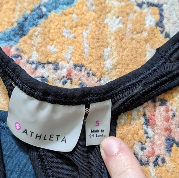 2 Athleta tops (green and black) - Picture 2 of 3
